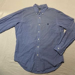Men’s Blue Button Up Polo